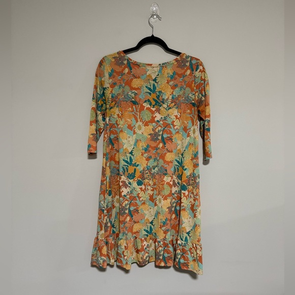 Peruvian Connection Lantana Floral Print Mini Dress Size Small - Picture 8 of 8